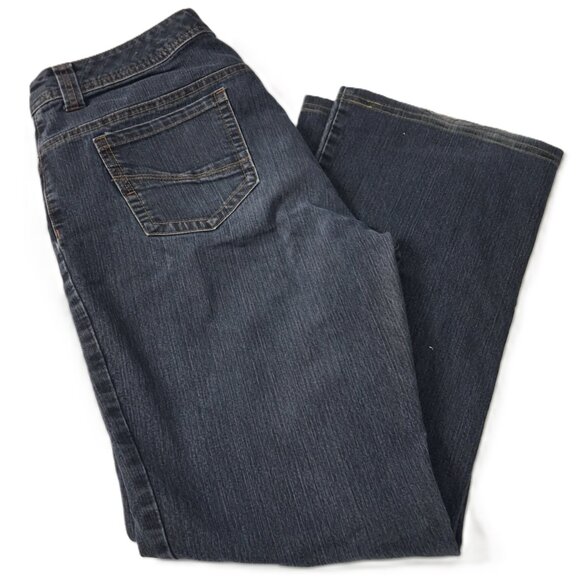 Contrast Vintage Jeans Womans Bootcut Mid Rise Size 13 Black Grey Medium Wash - Picture 6 of 16